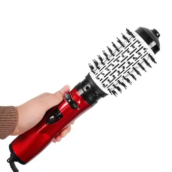 

2 in 1 Hair Dryer Volumizer Straightening Curling Blower 110V Brush Roller Ceramic Styler Comb Beauty Tool US Plug