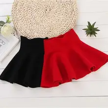 Новые зимние детские юбки для девочек бантом Faldas шерстяные Faldas высокая Талия; детская юбка для девочек, плиссированная в стиле Сайи Infantil 2 вида цветов