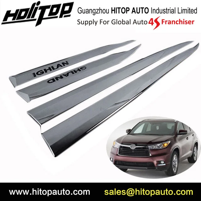 

ABS chrome body side moulding door molding,body trim for Toyota Kluger Highlander 2015 2016 2017 2018 5years' SUV safe supplier