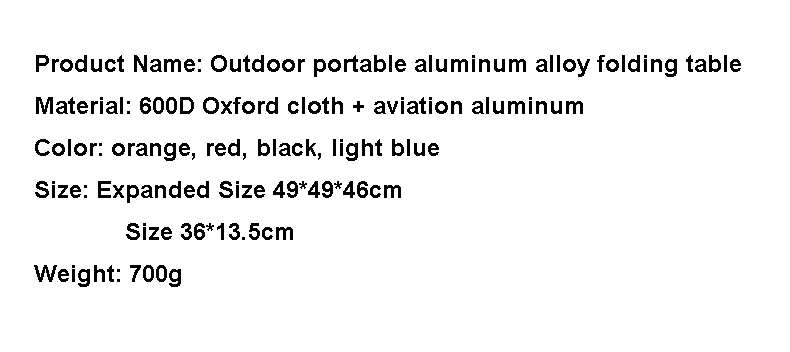Стол для пикника Кемпинг портативный алюминиевый складной стол Ткань Оксфорд водостойкий Ультра легкий путешествия фурнитура стола 4