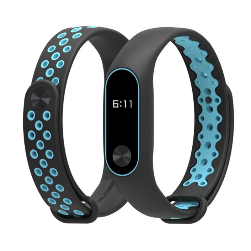 Ремешок для Miband 2 спортивный выпуск дышащий двухцветный сменный ремешок на
