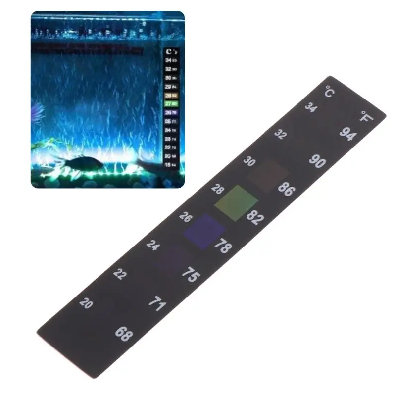 

Aquarium Thermometer Sticker Fish Tank Temperature Digital Scale Label Stick-on Oct-24A