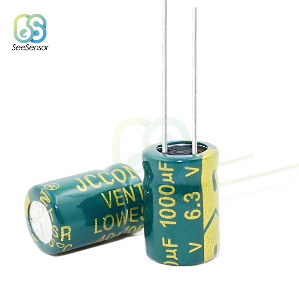 

20pcs High Frequency LOW ESR Aluminum Electrolytic Capacitor 6.3V 1000uF 8x12mm
