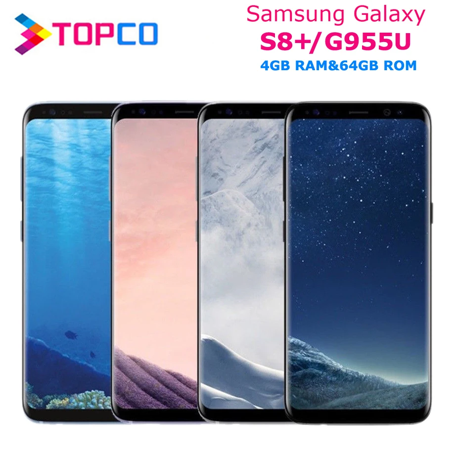 Samsung Galaxy S8+ S8 Plus разблокированный G955U 4G LTE NFC Android телефон Snapdragon Восьмиядерный 6," 12 МП ram 4 Гб rom 64 ГБ