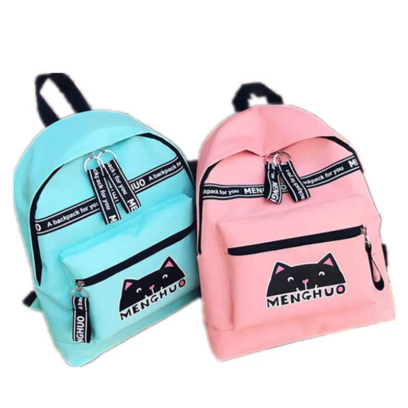 Cartoon Cute Cat Girls Backpacks for Teenagers Japanese Anime School