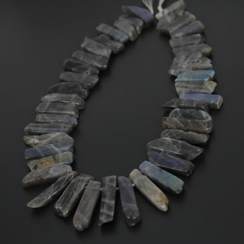 Natural Flash Labradorite Faceted Slab Beads Strand,High Quality Labradorite Gemstone Cut Slice Beads Necklaces Jewelry