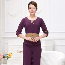 Элегантный стиль комбинезоны Маникюр косметолог комбинезоны зимние штаны спа-техник массаж клуб педикюр техник костюм