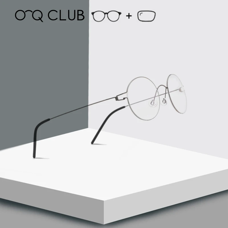 

Titanium Alloy Optical Prescription Glasses Frame Men Eyeglasses Korean Denmark Women Brand Designer Myopia Screwless Eyewear