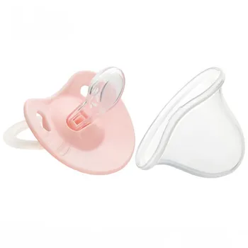 

Baby Silicone Pacifier Baby Nipples Flat Thumb Pattern Baby Nipples Tool Safe Feeding 2 Colors