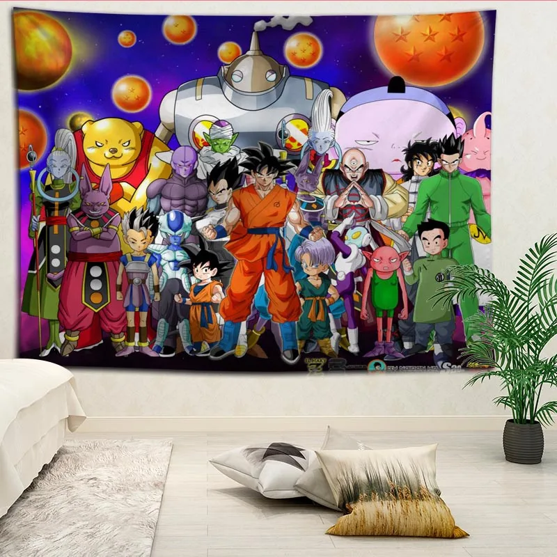 

Custom Dragon Ball Printed Tapestries Beach Towel Yoga Mat Blanket Boho Decor Tapestry More Size