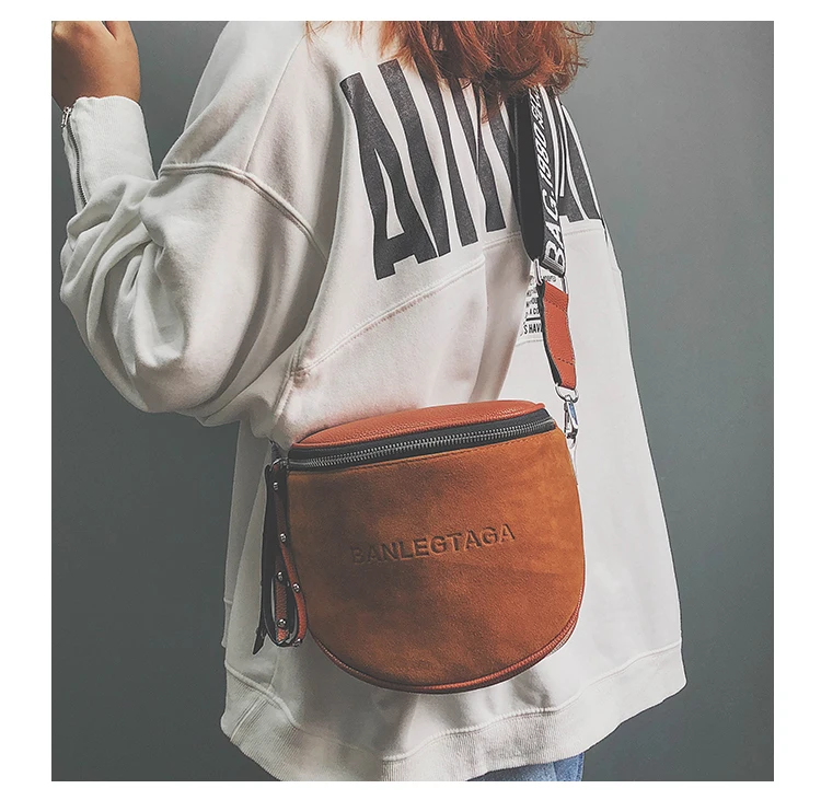 ZYJ Women Suede Leather Shoulder Handbags Waist Bags Chest Pack Girls Leisure Messenger Crossbody Casual Sling Bag Handbag (4)