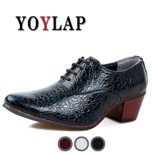 Men Business Leather Shoes High Heel Oxford Shoes For Men