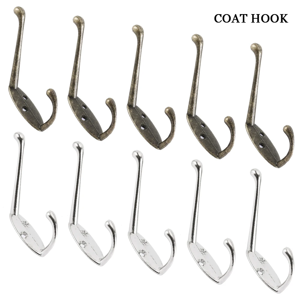 10pcs/set Hanger Hook Antique Zinc Alloy Door Vintage Hooks for Clothes