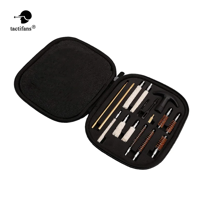 Tactifans 16pcs Gun Cleaning Kit Pistol Cleaning Kit w/ Brass Brushes