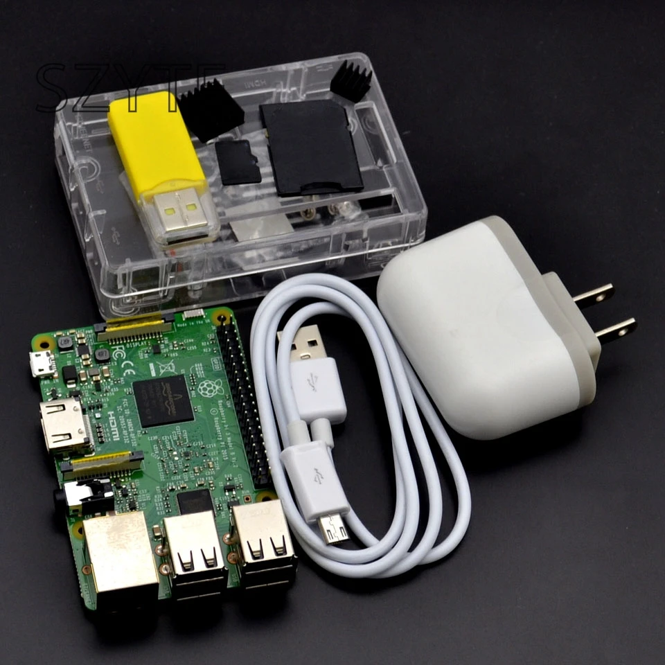 

Raspberry Pi 3 Starter Kit with Raspberry Pi 3 Model B + 5V 2.5A EUUSUKAU Power Supply + Heatsinks + Case + Memory