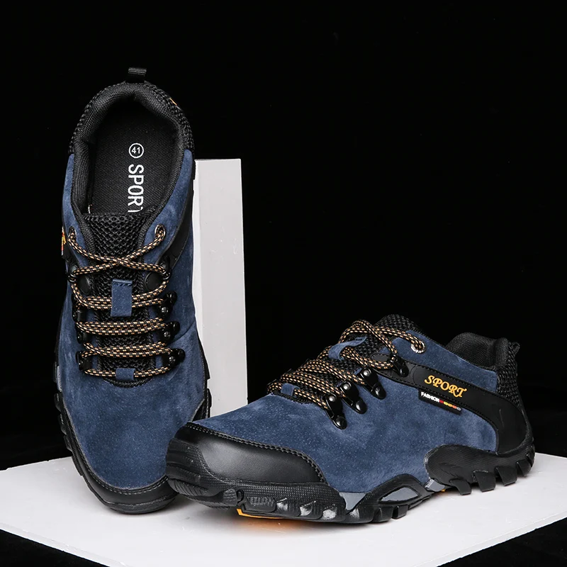 

High Quality Unisex Hiking Shoes Autumn Winter genuine leather Outdoor Mens women Sport Trekking Mountain Athletic Shoes