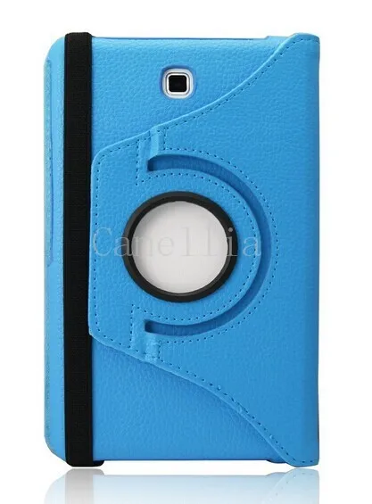 CucKooDo 200 шт./лот 360 Вращающийся градусов вращающийся стенд PU кожаный Смарт чехол для Samsung Galaxy Tab 4 7 дюймов SM-T230NU