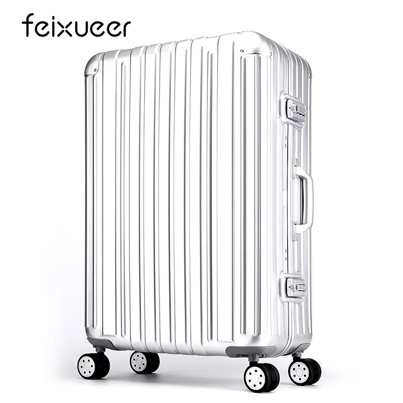 feixueer Luxury Aluminum Magnesium Alloy Travel Trolley Luggage Men