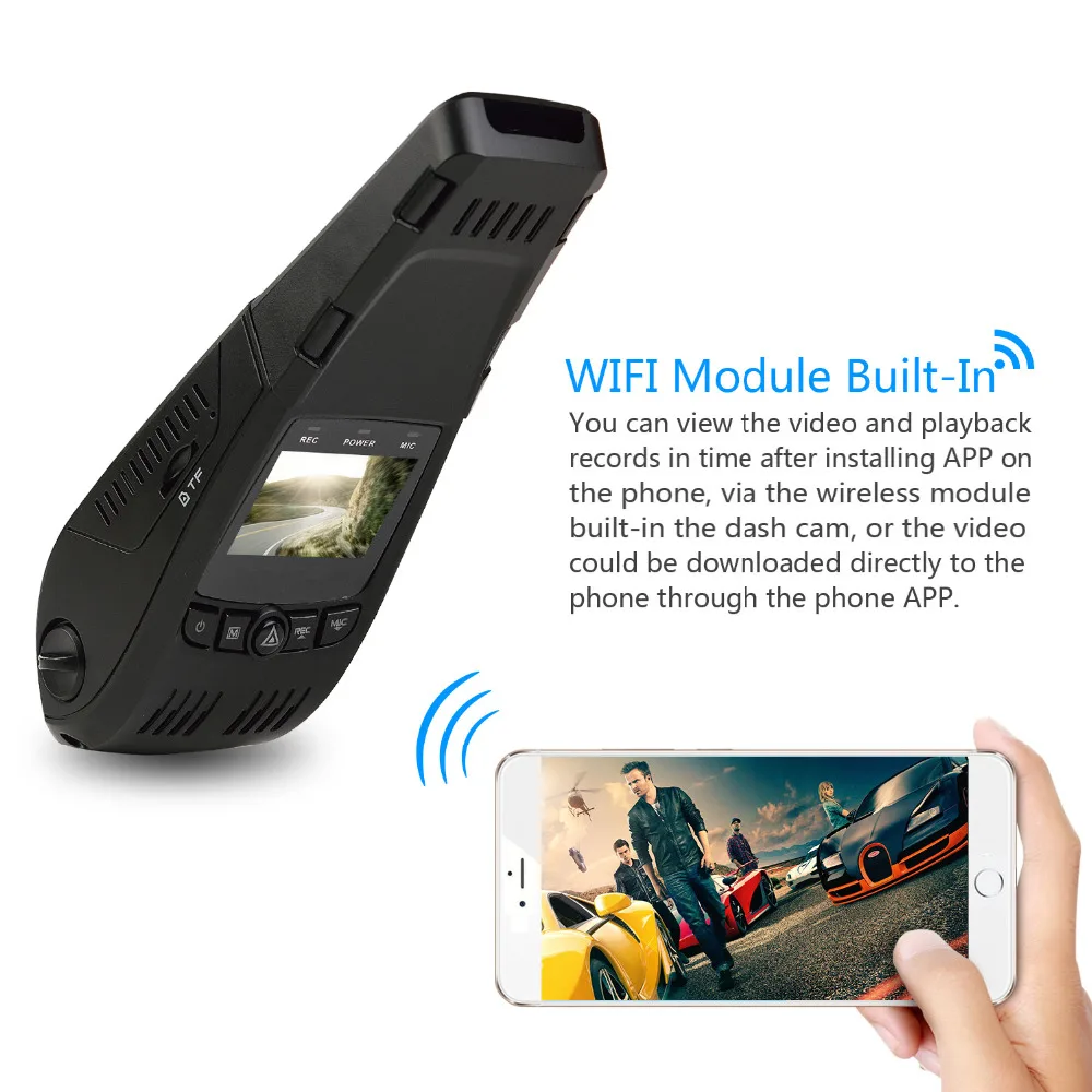  Range Tour WiFi Mini Hidden Car DVR Dash Cam F5 Full HD 1920*1080P Dashboard 140 Degree Dashcam Vid