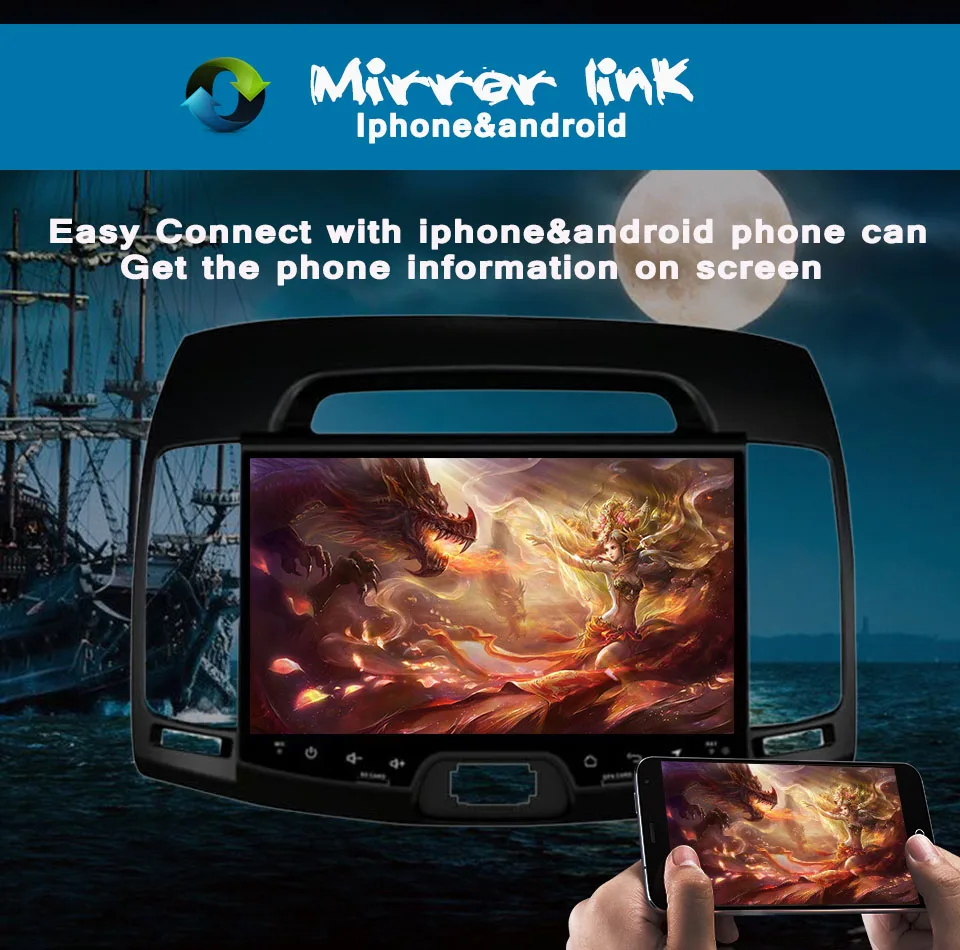 Discount Octa Core Android 9.0 4GB ram+64GB rom car dvd player for hyundai elantra 2007-2011 multimedia radio gps tape recorder Head Unit 11