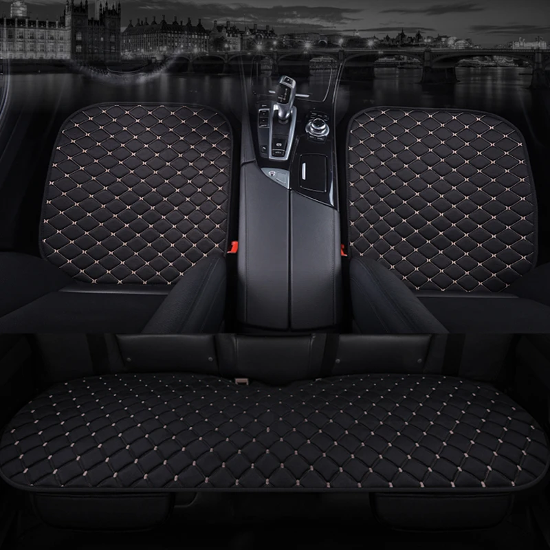 

1pc/3pcs Universal Car Seat Cover PU leather Vehicle Seats Cushion Seat Protection For Cars Automobile Decoration Accessories