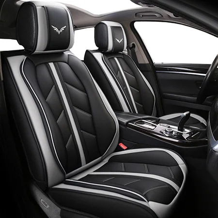 Высококачественный Специальный кожаный чехол для сиденья автомобиля для toyota alphard Auris Avensis c-hr chr fj cruiser 2010 2009 2008 2007 - Название цвета: Gray Standard