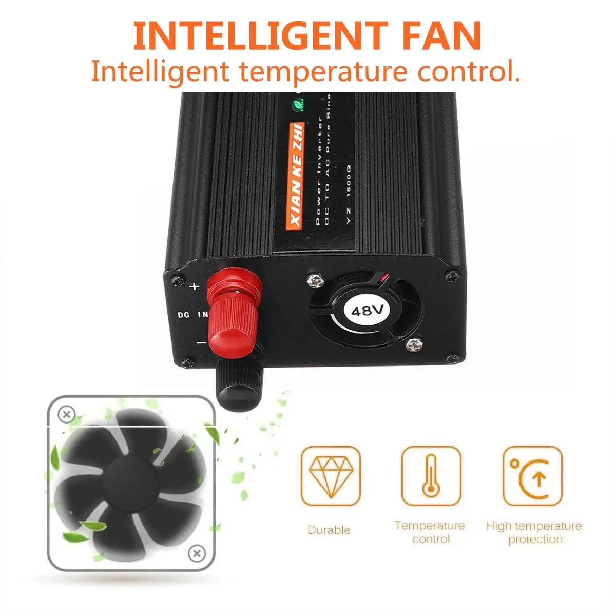 Onduleur 12V 220V 1500W solaire onde sinusoïdale Pure DC12V/24V/48V à AC220V 50HZ convertisseur de puissance Booster pour voiture onduleur ménage bricolage