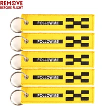 5 шт. брелок для ключей с надписью «FOLLOW ME», chaviro para carro, ювелирная вышивка llavero, брелок в виде мотоцикла, держатель для ключей, багажная бирка