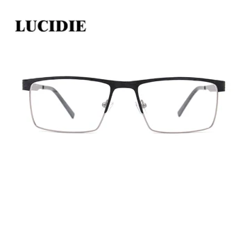 

The latest 2019 fashion classic men stainless steel eyewear frame optical black clear transparent popular frames glasses
