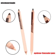 2 в одном бровей+ карандаш Маскировочный водонепроницаемый макияж для глаз коричневые минералы карандаш для бровей и карандаш-консилер косметика для лица