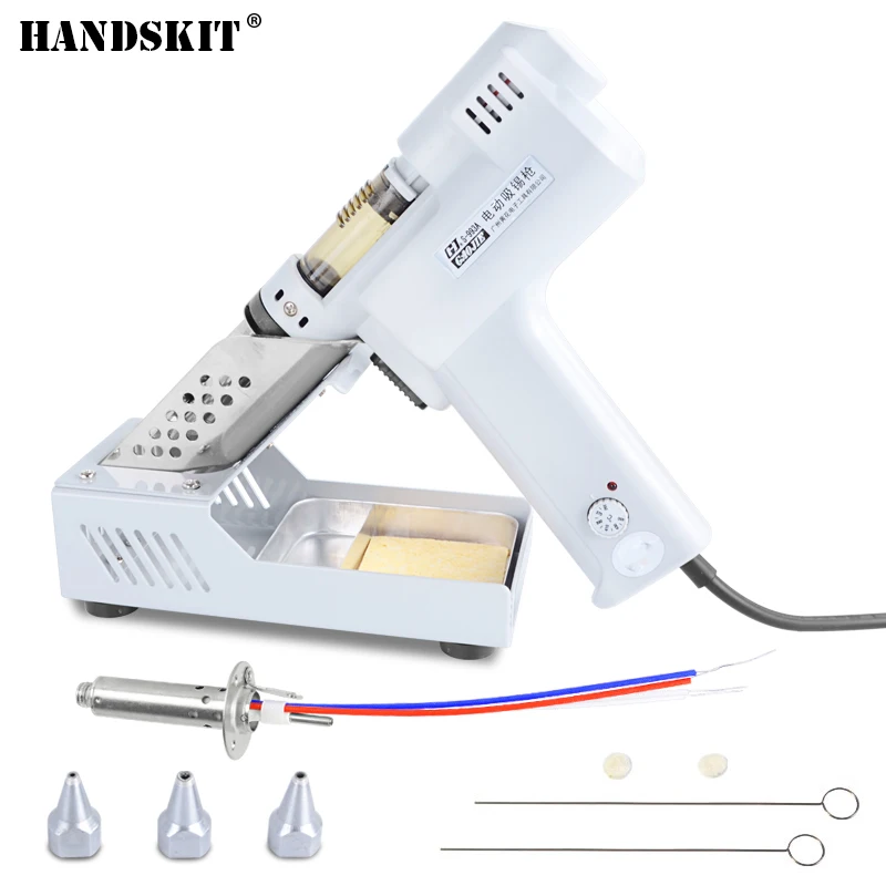 

Handskit 110V 220V S-993A Desoldering Pump With Heating Core Aluminum Tin Gun Vacuum Desoldering Gun Solder Sucker