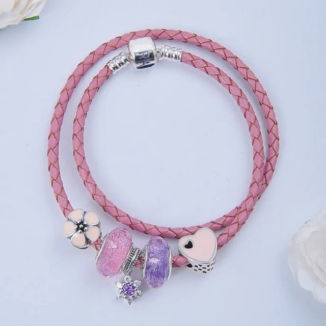 bracciale pandora pelle rosa bracciale pandora pelle rosa