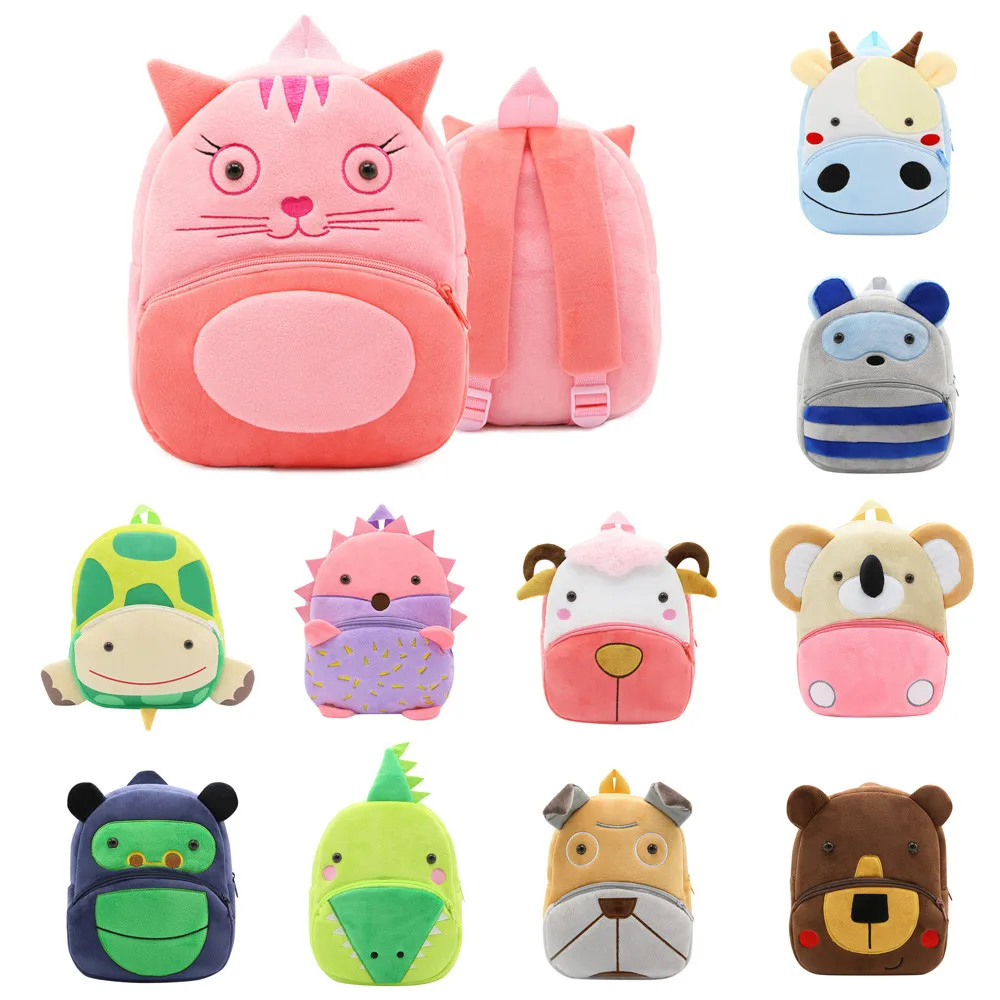 

Cartoon children's backpack plush backpack mini kindergarten bag animal backpack school bag student backpack Dropship Y504