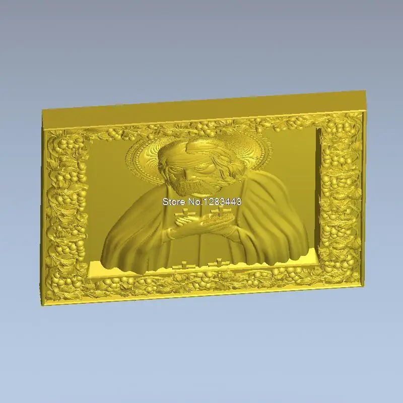 Высококачественная 3d модель рельеф для ЧПУ или 3D принтеров в STL файл Серафим