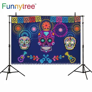 

Funnytree background photography Mexico festival Musical celebrate Reunion backdrops photocall camera fotografia portrait
