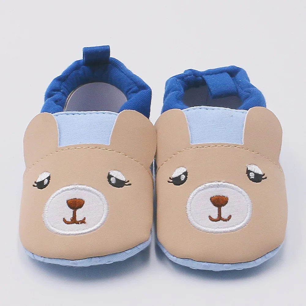 Первые ходунки CartoonShoes Bebe мокасины для малышей 0-24 м нескользящая Мягкая подошва обувь для маленьких мальчиков и девочек