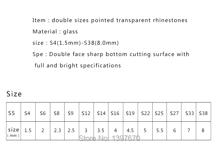 Ss4-ss38 прозрачный кристалл дизайн ногтей Стразы Круглый двойной заостренный назад Стекло Стразы драгоценный камень стол Конфетти декор для венчания