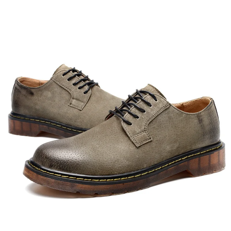 Daim Chaussures Oxfords marron Dark Confort Qualité Appartements Sapato Hommes Cuir Gray Taille Casual Véritable En kaki Grande Mocassins Masculino852 wqIc1TEzn
