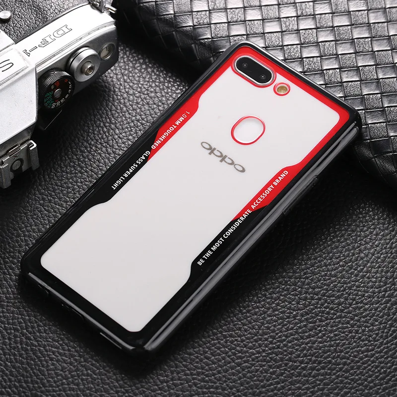 Акриловый силиконовый чехол для телефона OPPO F7 прозрачный R15 Pro A83 A73 A5 F5 F1 F3 Plus F1S R11S
