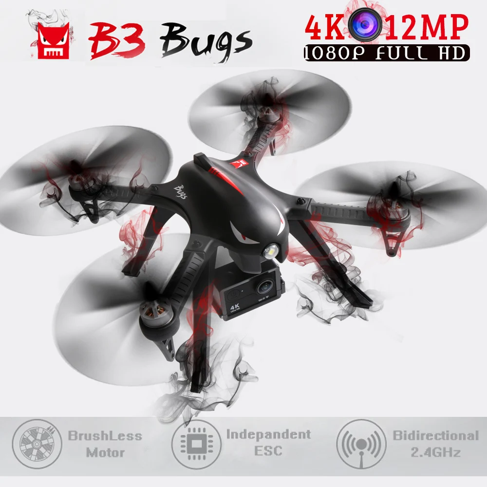 MJX Bugs 3 B3 Professional RC font b Drone b font Brushless Motor FPV with 4K