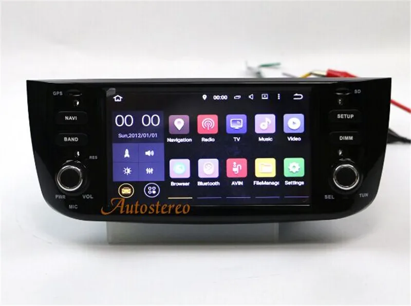Discount Android8 4GB+32GB 8 Core Car GPS Navigation No DVD Player Radio Stereo For Fiat Punto 2009-2015 for Linea 2011-2015 Auto Video 3