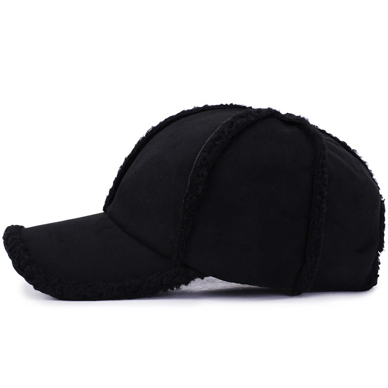 Thicken Winter Baseball Cap Warm Bone Men Women Wool Snapback Thermal Adjustable Truker Cap Dad Hat Sport Casquette CP0308 (12)