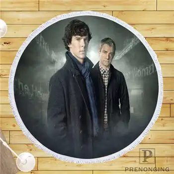 

Custom DIY Customized Microfiber Fabric sherlock (1)@ Round Beach Blanket Towel Printed on Demand 150cm #19-01-28-3-101