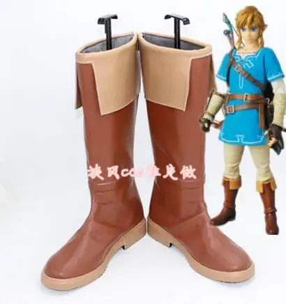 

The Legend of Zelda Link Cosplay shoes Long boots Full Set Comic con Link Cosplay brown shoes large size