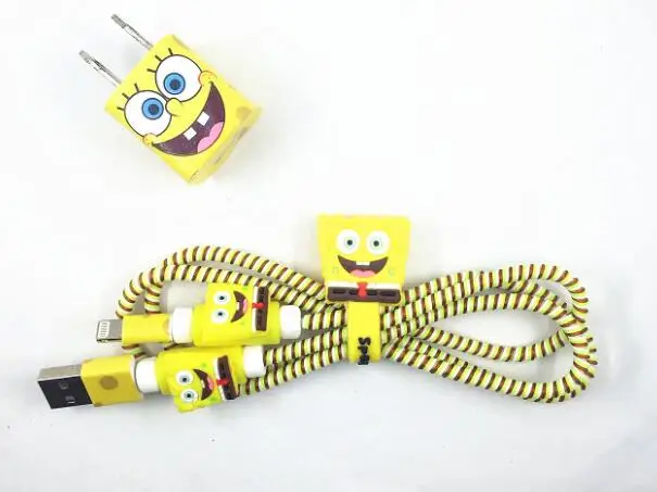 1,4 м длина спиральный usb-шнур с зарядным устройством для iphone USB защитный кабель намотки USB наклейки для зарядного устройства для iphone 5 6 6s 7 8 кабель провод аккуратный