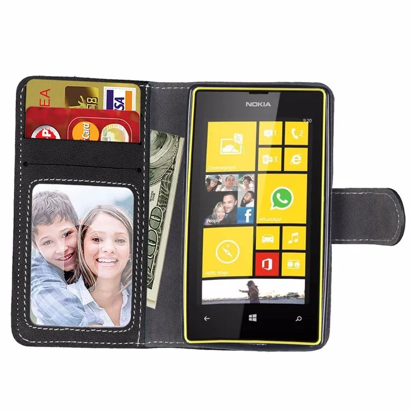 For Nokia Lumia 520 Case Luxury Wallet PU Leather Back Cover Phone Case For Nokia lumia 520 525 521 Case Flip Protectiv Bag Skin (10)