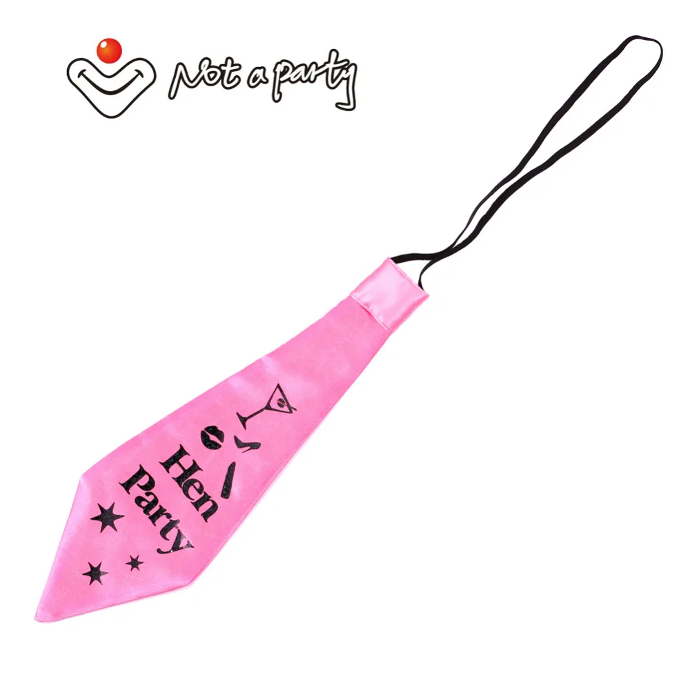  Bride to be & Hen Party pink tie for bachelorette design wedding event invitation party decoration  - 32607096434