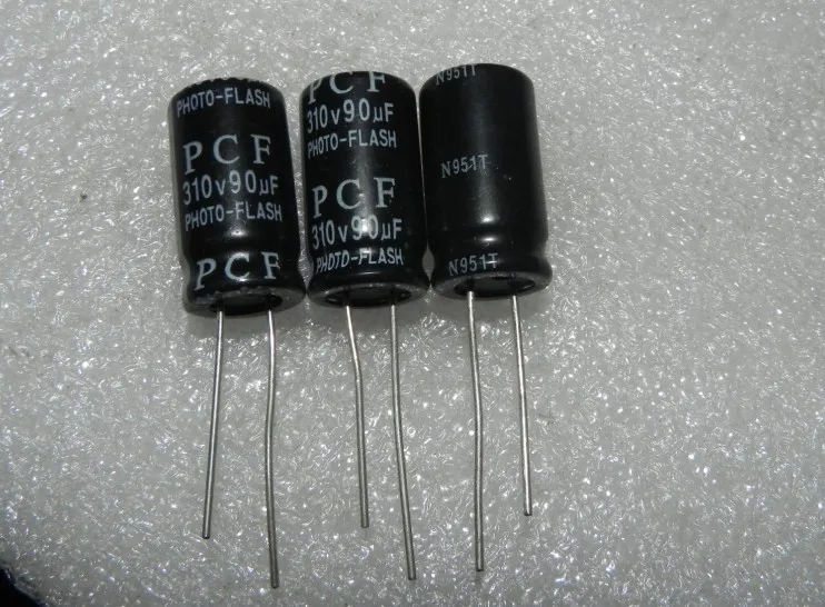 Original new 100 New photo flash PCF flash capacitor camera aluminum electrolytic capacitor