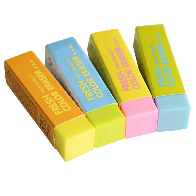 4 PC/Lot Fashion Colorful 4B Rubber & Eraser for School Stationery