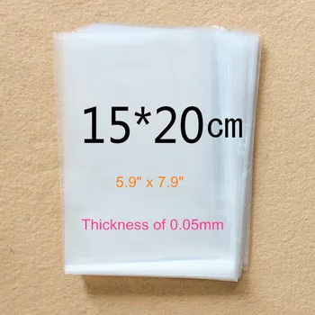 

1200 x Flat Open Transparent Plastic Poly Bags15x20cm Opp Gift Packaging Bag Free Shipping